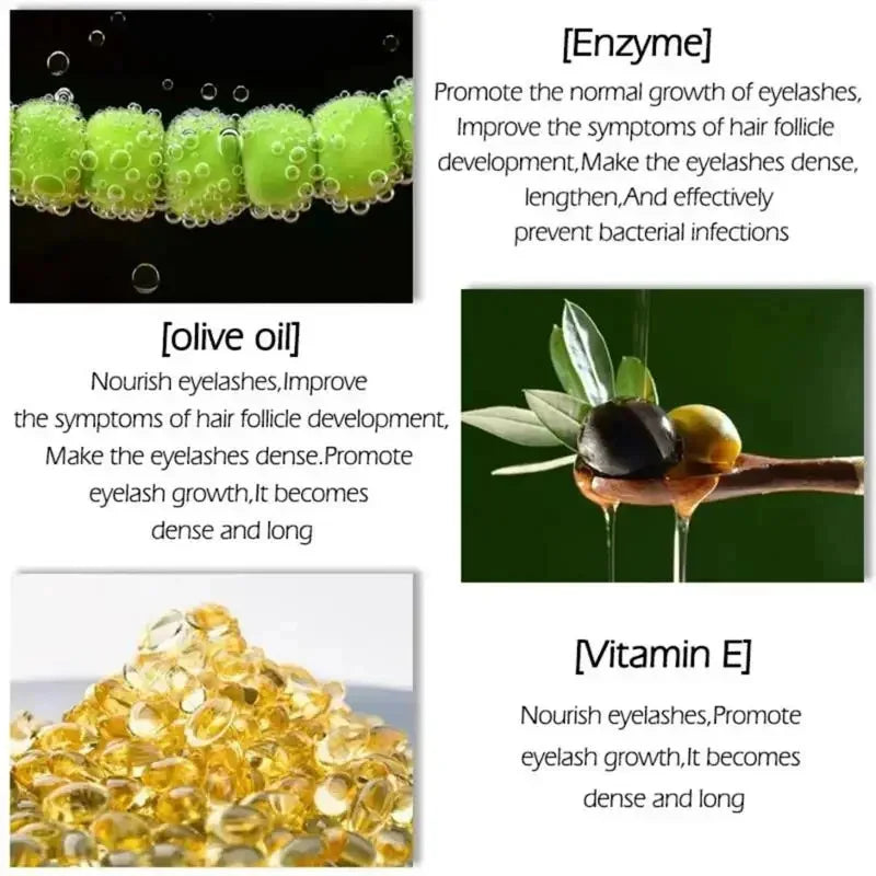 Fast Eyelash Growth Serum 7 Days Lashes Eyebrow Enhancer Product Longer Fuller Thicker Extension Treatment Lash Lift Care Makeup - AMULET RING STORE