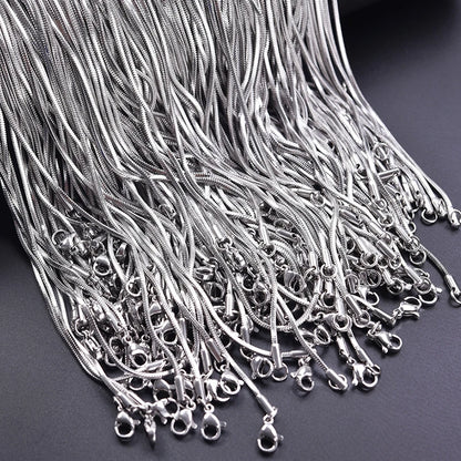 High Quality Vintage Stainless Steel Snake Chain For Women Men Accessories 45/50/60/70cm Long Necklace Jewelry Neck DIY Pendant - AMULET RING STORE