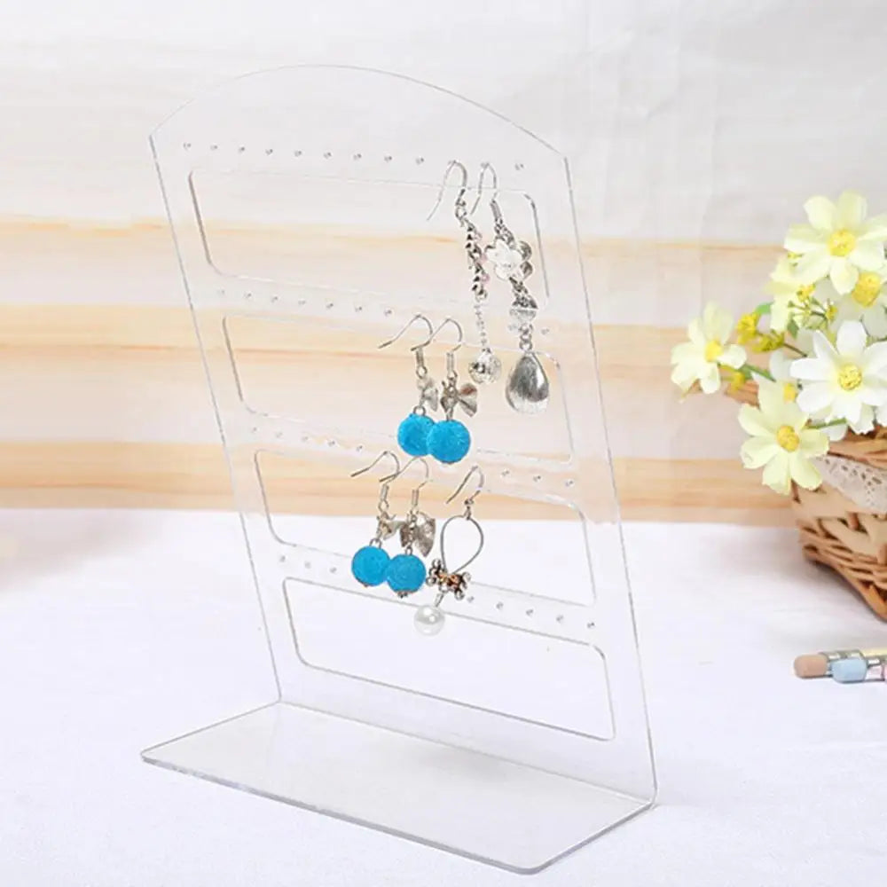 24/48 Holes Earrings Display Stand Holder Jewelry Show Rack Acrylic Organizer - AMULET RING STORE