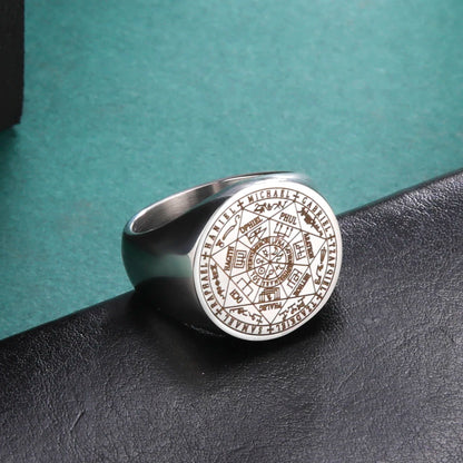 Dreamtimes Seal of The Seven Archangels Viking Ring