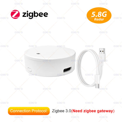 ZigBee Wifi MmWave Human Presence Motion Sensor Radar Wave Human Detector Motion Detector Tuya Hub Smart Life Home Automation - AMULET RING STORE