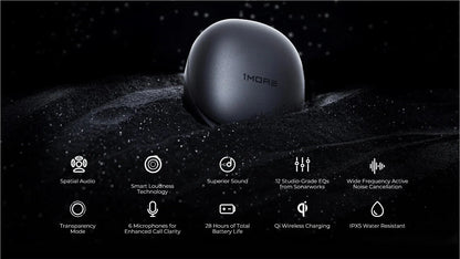 1MORE Aero Ear buds Noise Cancellation Bluetooth 5.2 flash-sale  Clear Calls 28h Playtime  Wireless Charging headset  electronic