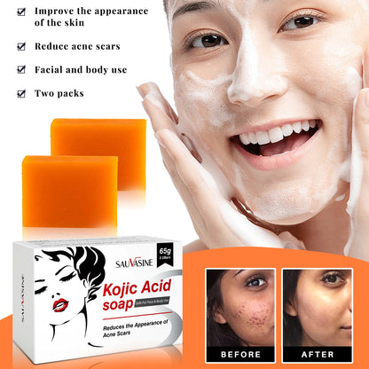 5PCS Kojic Acid Skin Care Set Kojic Acid Soap Moisturizing Facial Cream Body Lotion Face Cleanser Skin Care Products - AMULET RING STORE