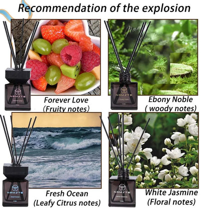 NAMSTE 100ML Fireless Reed Diffuser Oil Fragrance Replacement Stick Aroma Oil Reed Diffuser Set Scent Air Purifier For Home - AMULET RING STORE