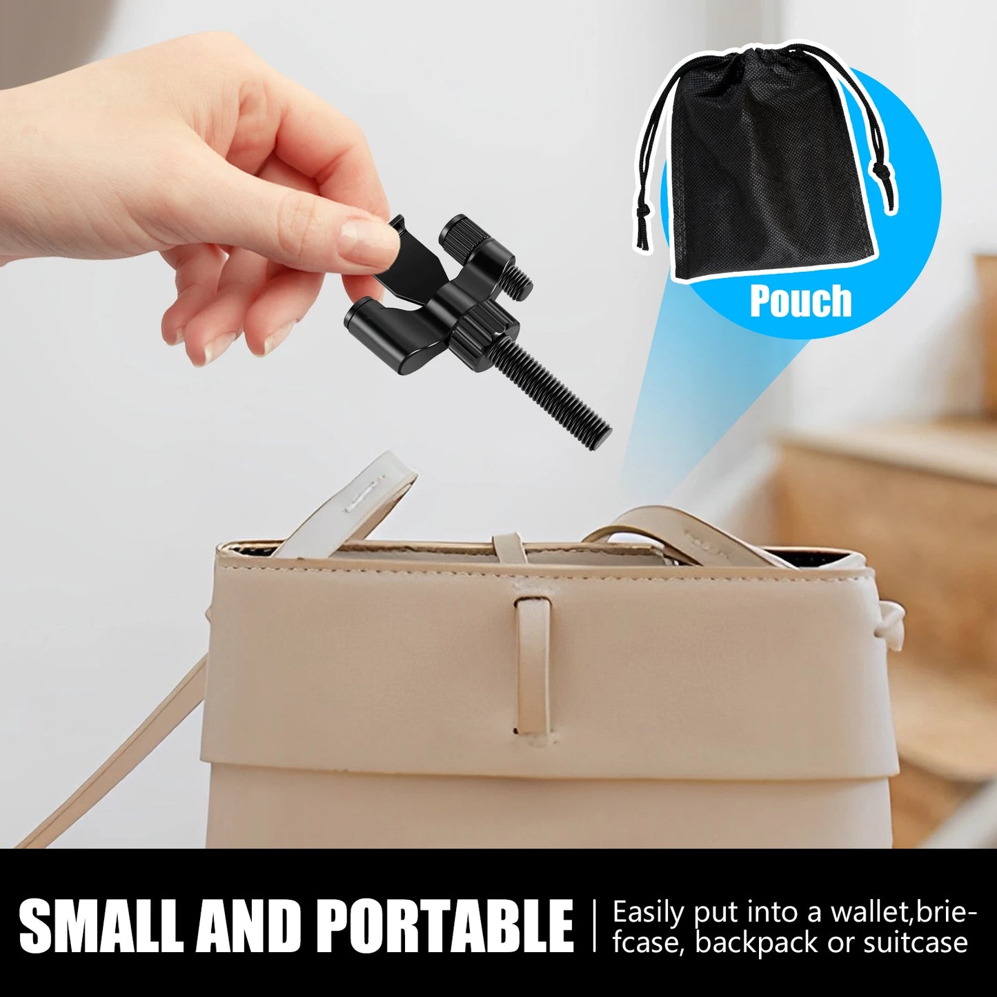 3PCS/1PCS Heavy-Duty Portable Door Lock Zinc Alloy Security Device for Enhanced Safety Ideal for Home Travel Hotels Apartments - AMULET RING STORE