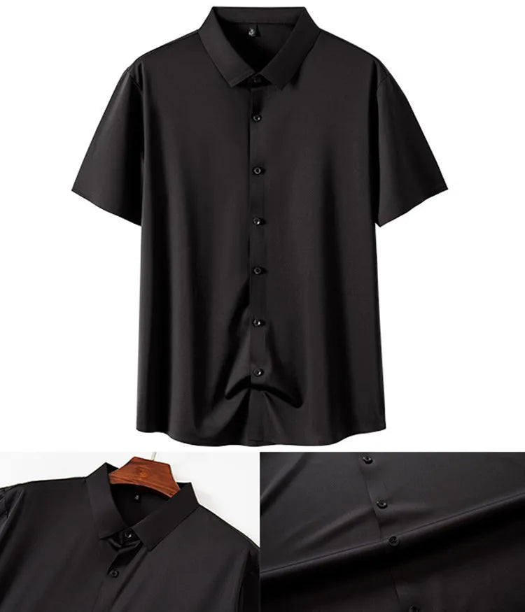 Men's Summer Business Shirt - Short Sleeve Wrinkle Free
