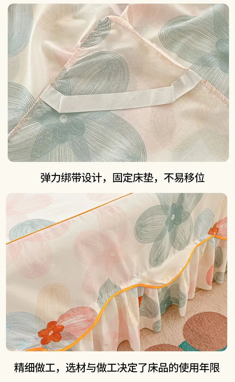 Sheet Set Household with Pillowcase Fashion Modern Water-proof Universal Skin-friendly Single Double Home Textile Bedding Luxury