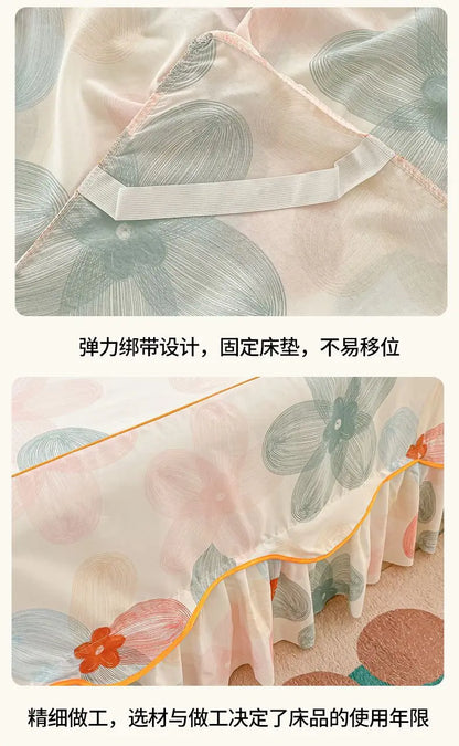 Sheet Set Household with Pillowcase Fashion Modern Water-proof Universal Skin-friendly Single Double Home Textile Bedding Luxury