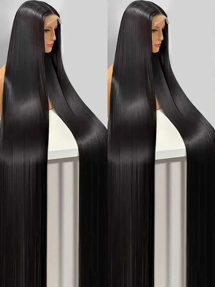 300% High Density Straight Human Hair Wigs 13x6 13x4 HD Lace Front Wig Brazilian 40 46 Inch 360 Full Lace Frontal Human Hair Wig