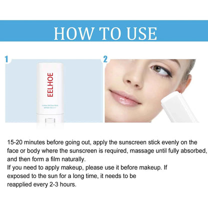 Sun Stick SPF50 Matte Sunblock UV Rays Protective Cream Prevent Sunburn Oil Control Refreshing Waterproof Facial Body Sunscreen