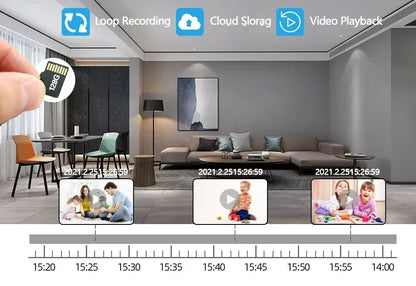 2.4G WIFI 2K IP Camera Two way audio PTZ Move To Follow Outdoor Wifi Surveillance Camera Security Protection Cameras Smart Home - AMULET RING STORE