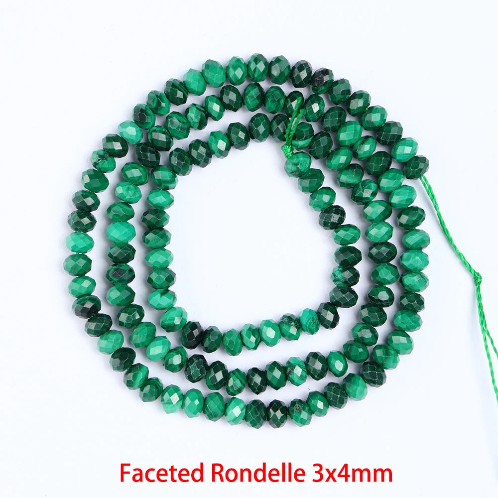 Hot Sell Natural Malachite Beads Rice Tubular Column Cuboid Shape Loose Beads for Jewelry Making DIY Bracelet Accessories - AMULET RING STORE