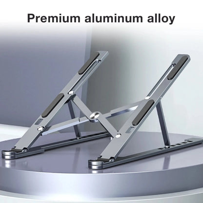 Aluminum Alloy Magnetic Laptop Stand With 8-Level Adjustment, Ventilation and Heat Dissipation, Equipped With Silicone Anti-Slip - AMULET RING STORE