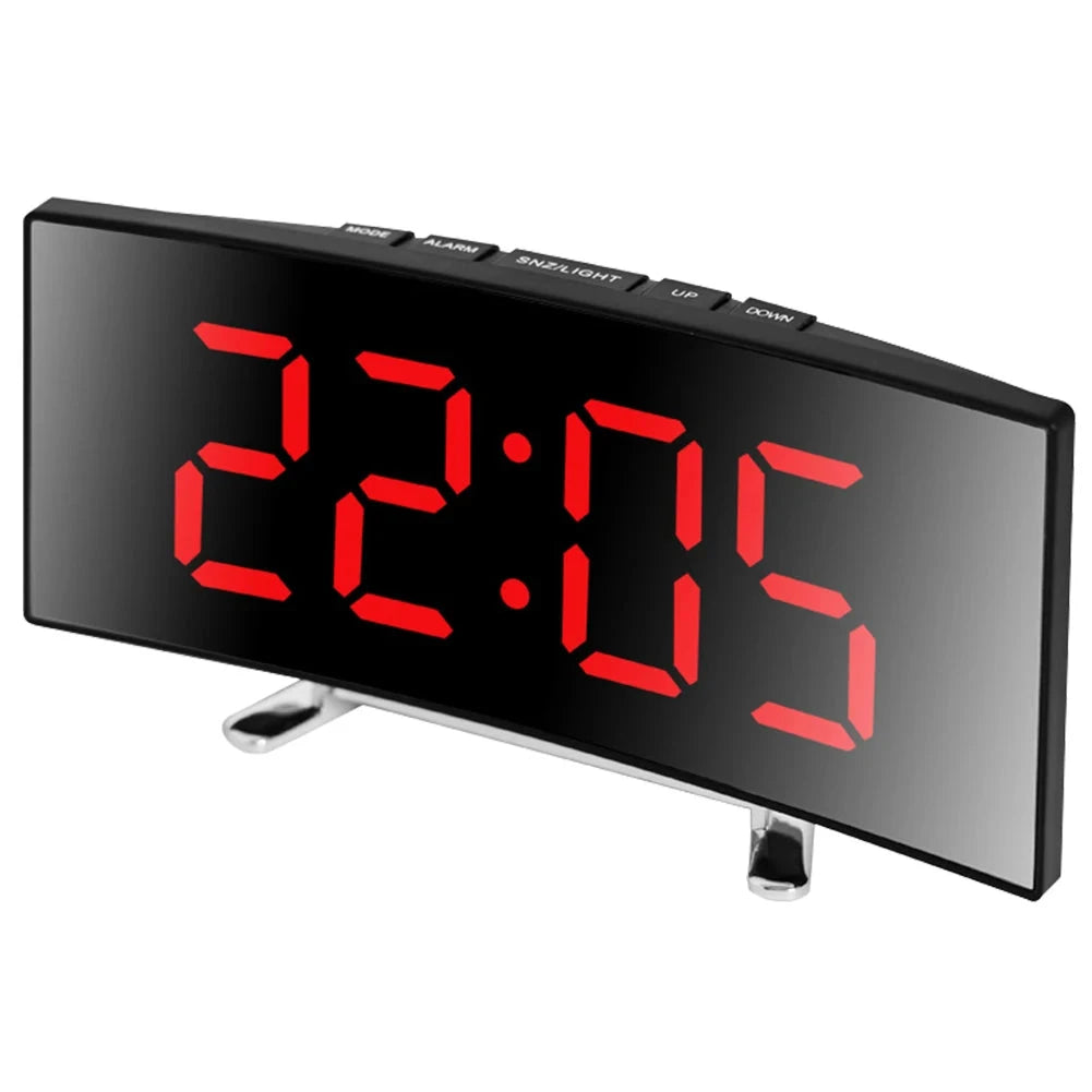 Car LED Digital Alarm Clock Hanging/Standing Electronic Clock Temperature/Date Display Boarderless Wall-mounted Clock USB