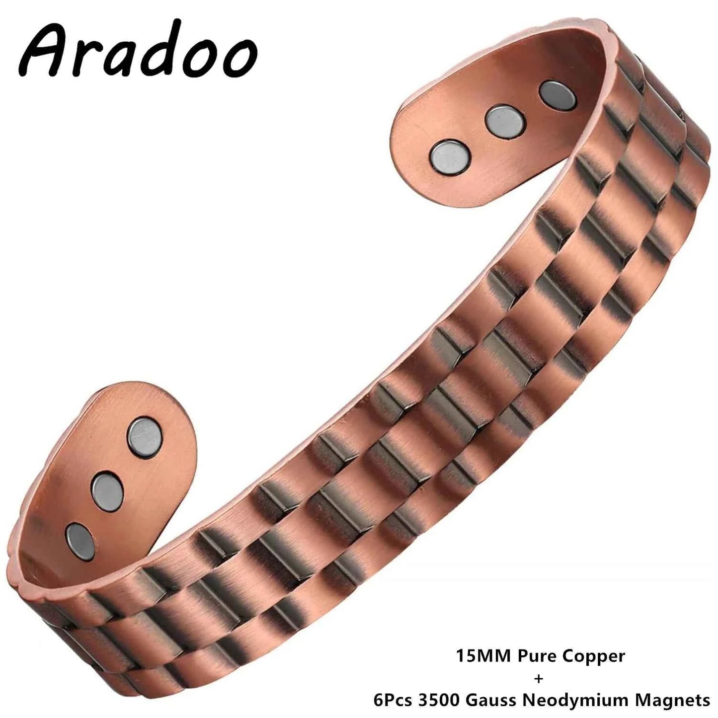ARADOO Copper Bracelets for Women 99% Pure Copper Handwoven Bracelet Cuff Bangle