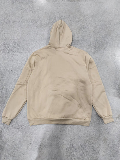 Men's Hooded Fleece Pullover Sporty Casual Jacket European American Style Autumn Winter Warm Comfortable Men's Outerwear