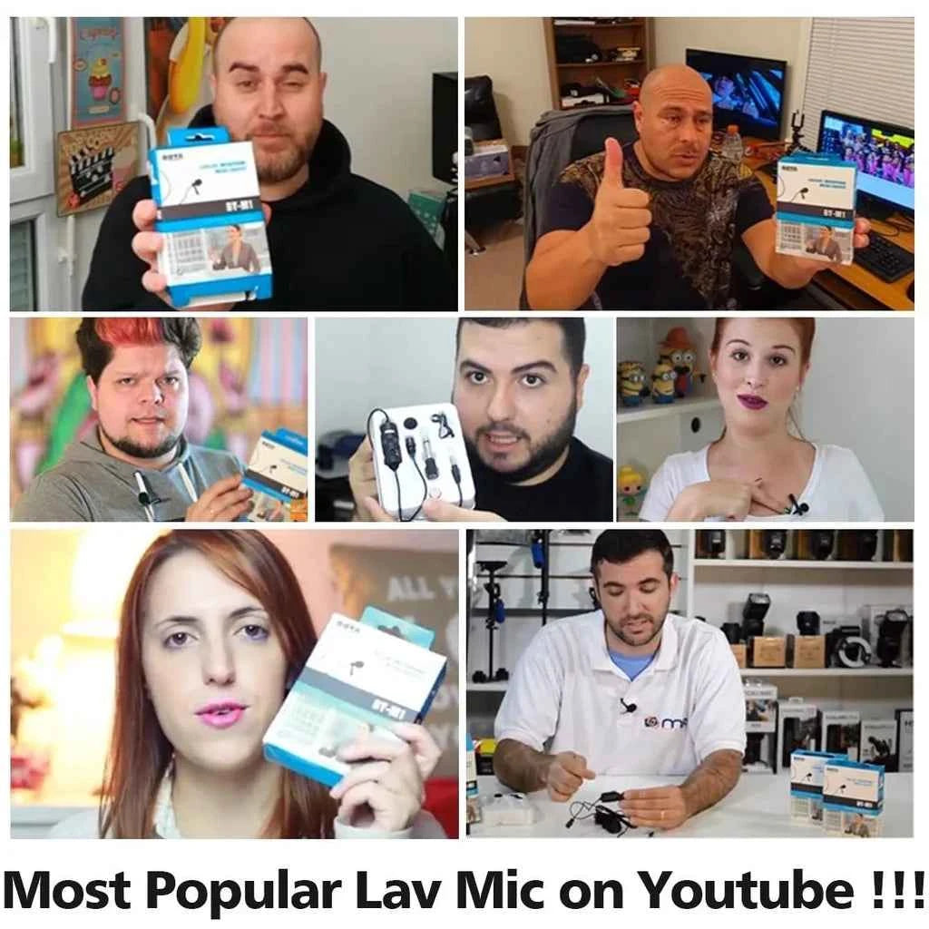 BOYA BY-M1 Condenser Lavalier Lapel Clip-on Microphone 3.5mm TRRS 6M Mic For PC iphone DSLR Camera YouTube Recording Streaming