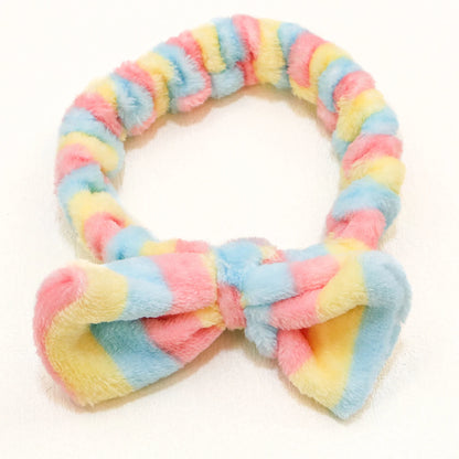 Fashion Coral Fleece Headbands Soft Elastic Spa Facial Hairband Girls Wash Face Head Wear Makeup Headband Women Hair Accessories - AMULET RING STORE