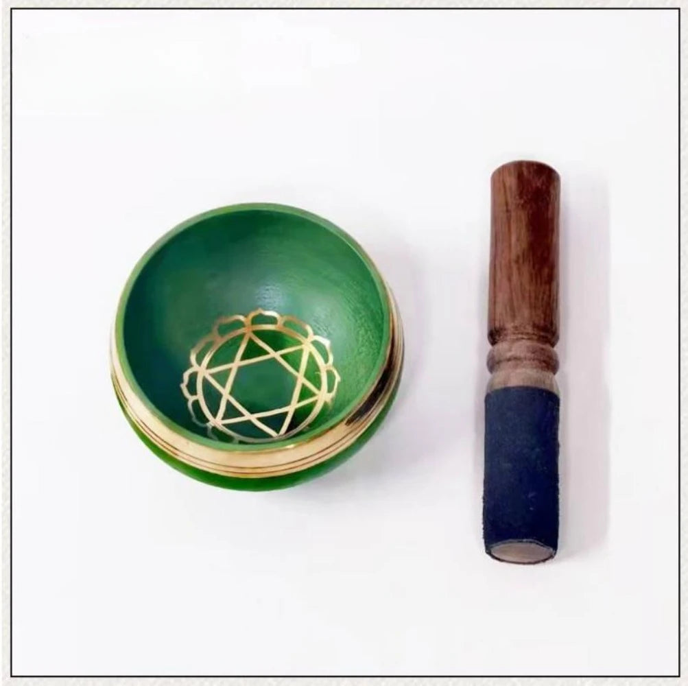 Colorful Nepal Tibetan Singing Bowl Chakras Handmade Copper Buddhist Sound Bowls Therapy Meditation Mindfulness Yoga Ornaments - AMULET RING STORE