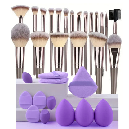 3-20PCS Makeup Brushes Set Eyeshadow Fluffy Foundation Concealer Blush Highlighter Storage Box Female Cosmetics Beauty Tools - AMULET RING STORE