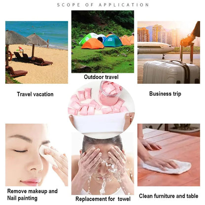 Disposable Compressed Towel Coin Towel Portable Compressed Mini Face Towel Beauty Travel Home Facial Care Multi-Purpose Towel - AMULET RING STORE