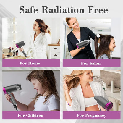 Electric Hair Dryer 1800W 110v Multifunctional Hair Straightener Negative Ion Hair Care Curler Blow Dryer Cold/Warm/Hot Wind - AMULET RING STORE