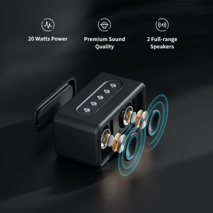 Mlove A100 Portable Bluetooth Speaker Wireless Bluetooth 5.3 Stereo Sound 24-Hour Playtime Rich Bass IPX5 Waterproof - AMULET RING STORE