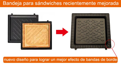 2025 YIDPU Sandwichera 3 en 1 Tostadora eléctrica Waffle Maker Desayuno Pancake Donut Egg Waffle Fish Cake Horno eléctrico - AMULET RING STORE
