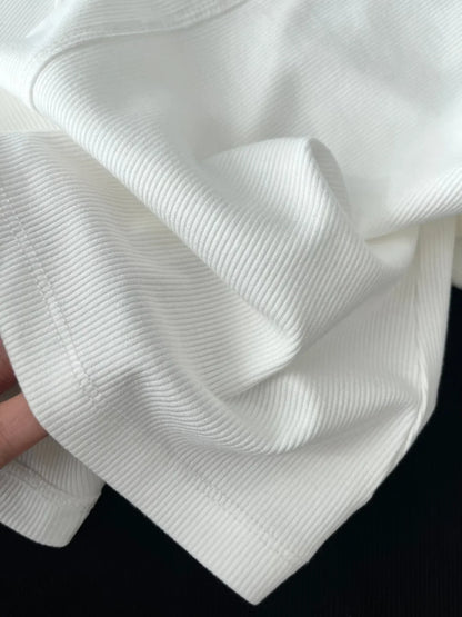 Women's Sports Quick Drying Fitness Yoga Top Simple Black White Long Sleeved Threaded T-shirt Fashion Solid Color Cotton T-shirt