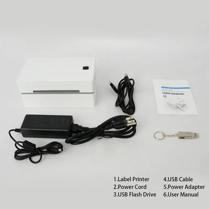 Thermal Label Printer Portable No Ink Required 300DPI 4x6 for Small Business WiFi Bluetooth USB High Speed Express Airway Bill