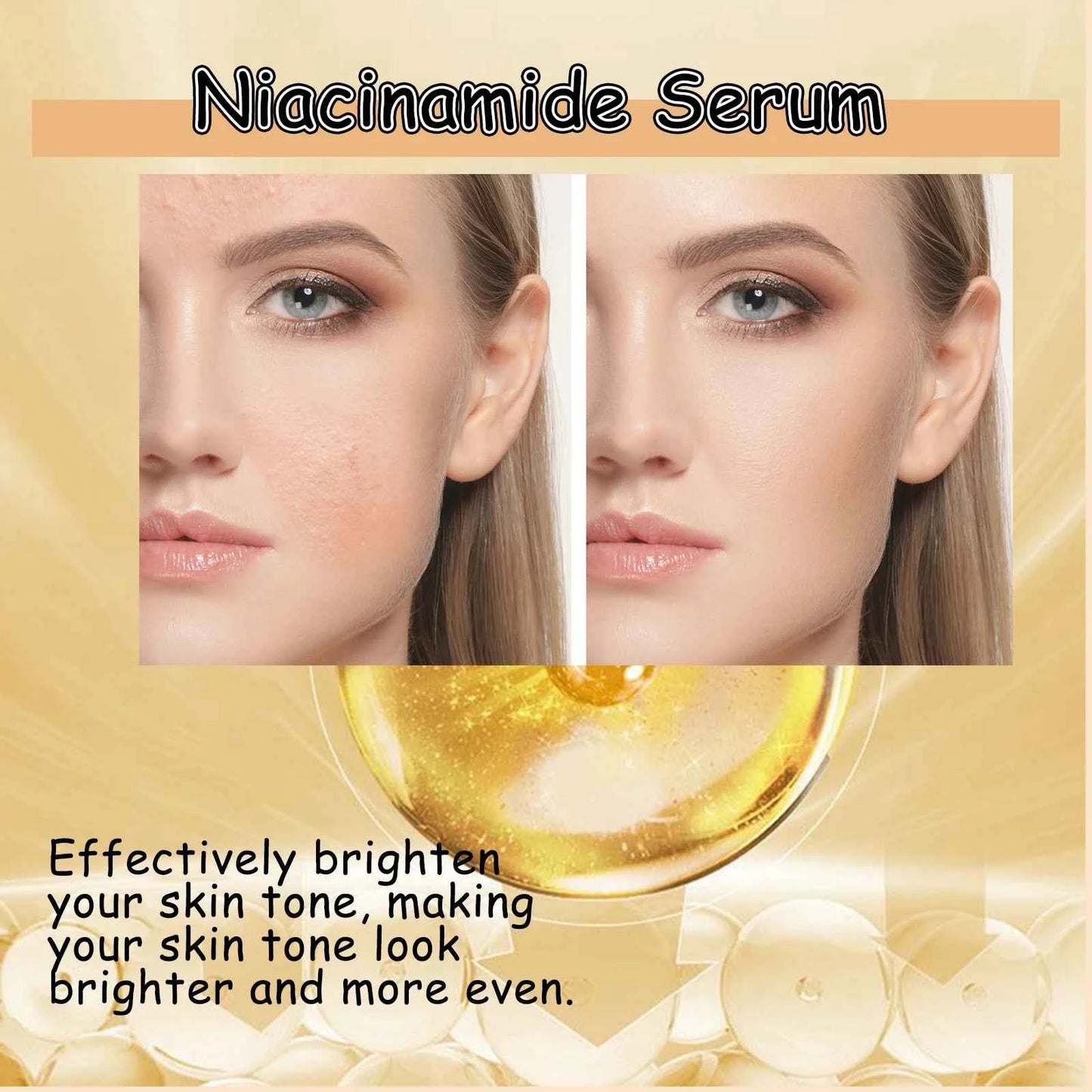 Ouhoe Niacinamide Serum Face Cleanser Brighten Skin Acne Removal Whitening Clean Pores Keratins Remove Moisturizing Skin Care