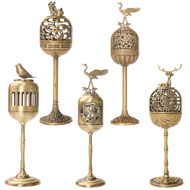 Magpie Hollow Lamp Sandalwood Fragrance Censer Smoking Backflow Incense Holder Tea House Ornaments Study Room Home Decor - AMULET RING STORE