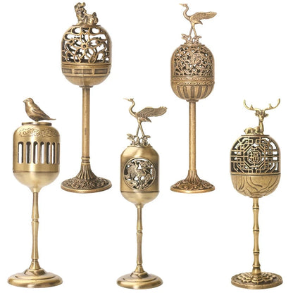 Magpie Hollow Lamp Sandalwood Fragrance Censer Smoking Backflow Incense Holder Tea House Ornaments Study Room Home Decor - AMULET RING STORE