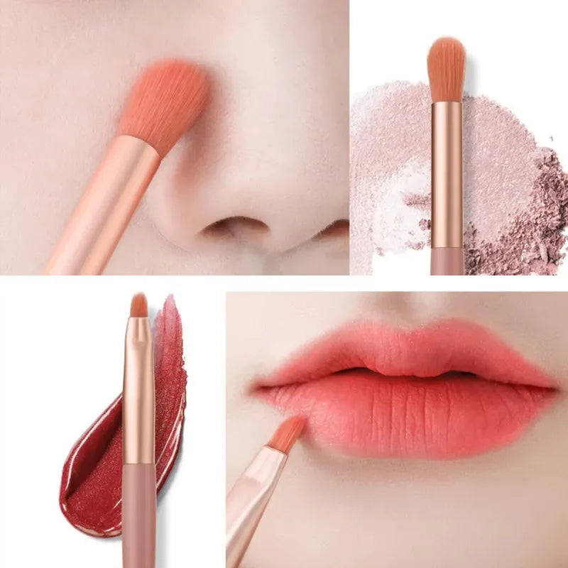 Portable 8Pcs Eyeshadow Foundation Blending Makeup Brush Soft Fluffy Cosmetics Concealer Makeup Brush Professional Make Up Tool - AMULET RING STORE