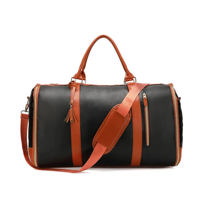 Fashion Large PU Folding Suit Storage Bag Women High Capacity Luggage Handbag Travel Sport Outdoor Multi Function Organizer