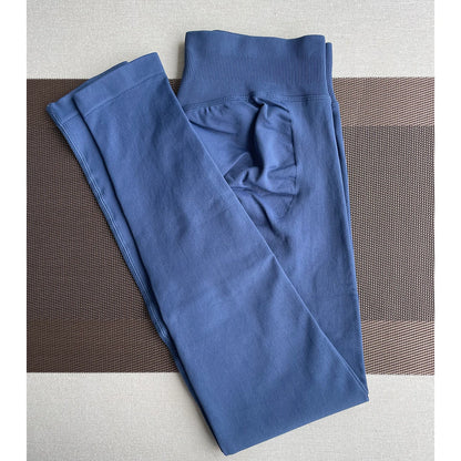 TKITK Leggings Women Seamless Sports Yoga Pants Low Ribbed Band Gym clothes Fitness Workout wear Scrunch Bum Tights - AMULET RING STORE