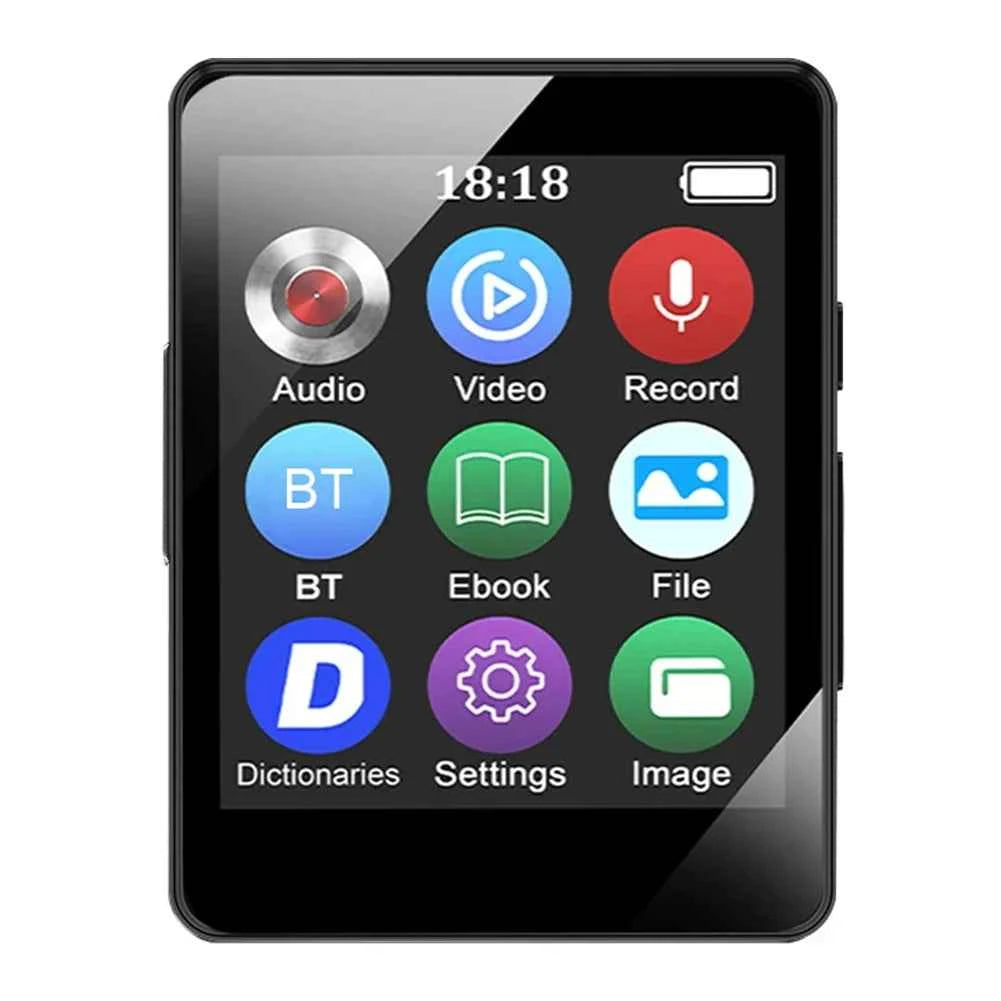 8/16/32/64GB Portable MP3 Player 1.8inch Screen Bluetooth-Compatible 5.0 MP3 Student Walkman Gift for Kids With Recording/E-Book