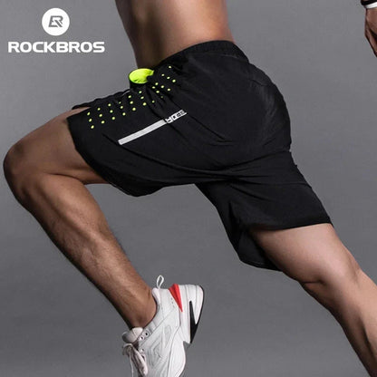ROCKBROS Running Shorts Unisex Clothing Exercise Gym Shorts Jogging Fitness Breathable Cycling Outdoor Sports Cycling Equipment