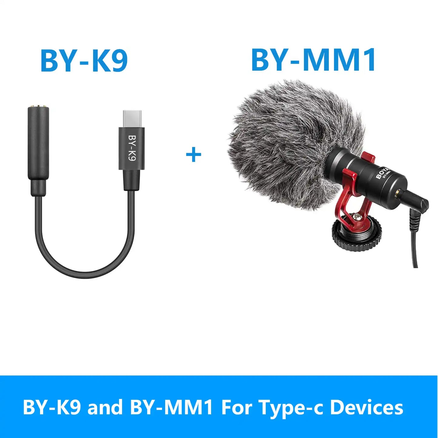 BOYA BY-MM1 Professional Cardioid Shotgun Microphone for iPhone Android Smartphone PC Canon Nikon DSLR Camera Recording Vlog