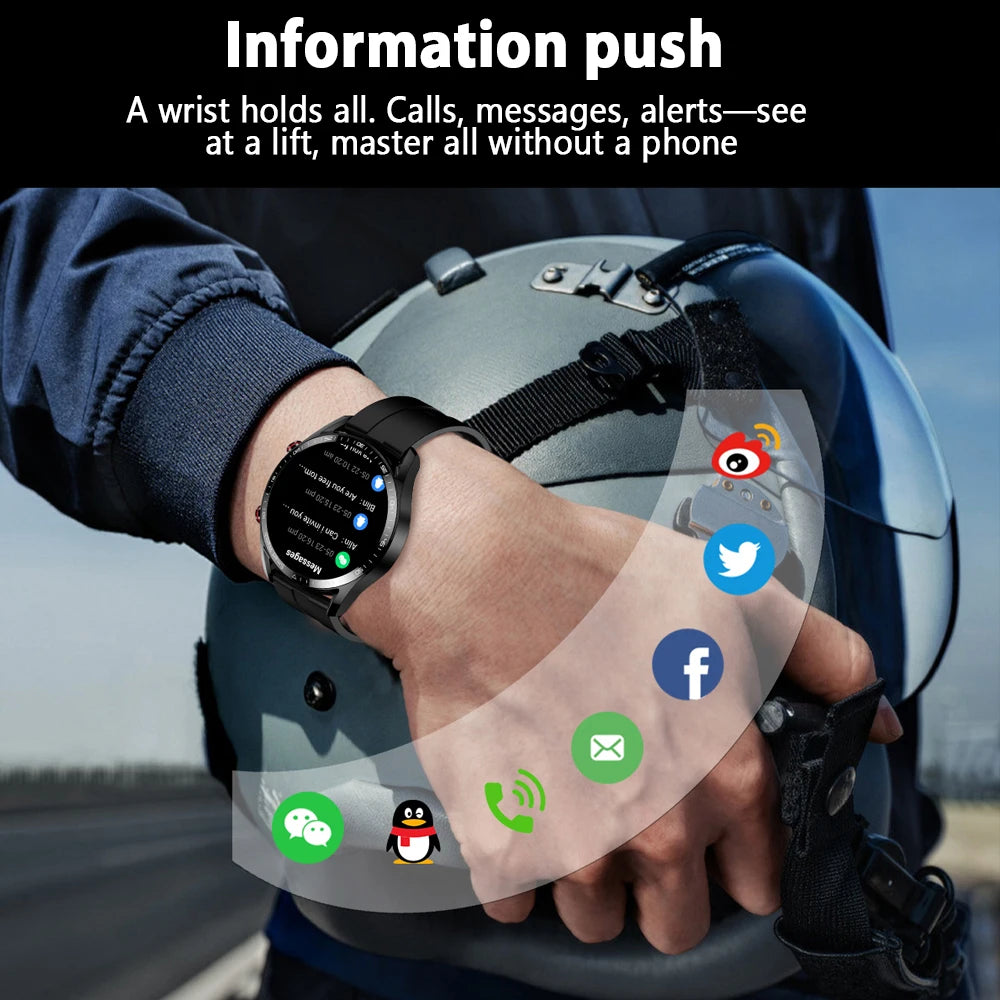 New Business Smart Watch Men 1.53 inch Full Screen Touch Multi Sport Mode ECG+PGG Sport Waterproof Bluetooth Call Smartwatches
