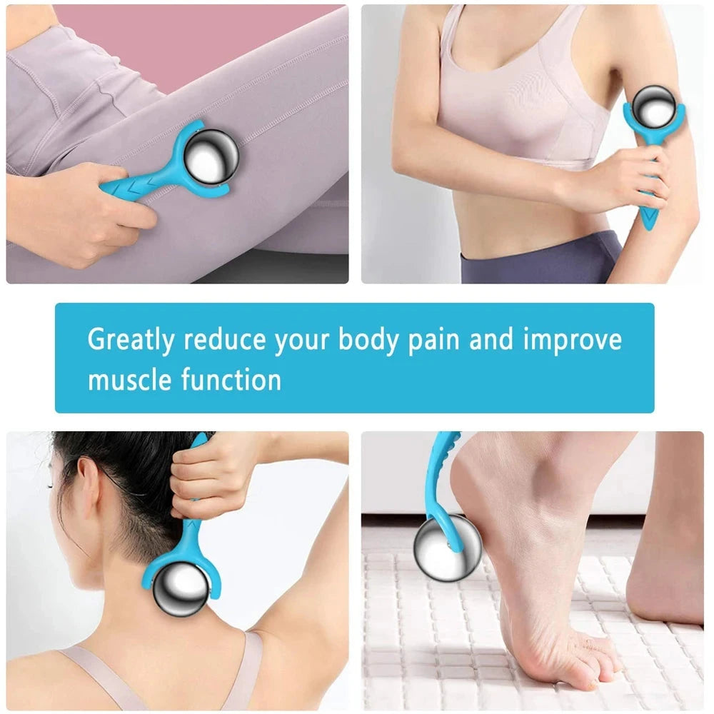 Cold Massage Ball Roller Stainless Steel Facial Ice Globes Physical Therapy Ice Ball For Muscle Pain Relief Facial Body Massager