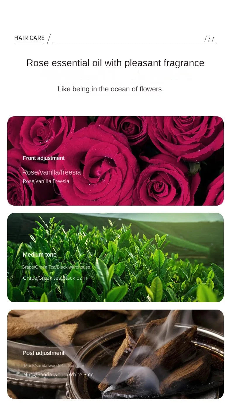 Hair Styling Serum for Frizzy & Dry Hair Rose Essence Oil Capsules Leave-in Anti Frizz Conditioner Repairs Dry, Damaged Hair - AMULET RING STORE