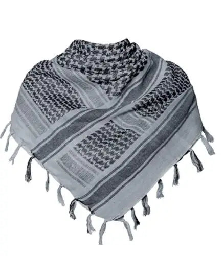 136X133CM Tactical Desert Shemagh Keffiyeh Arab Tessel Scarf Wrap Outdoor Windproof Dustproof Face Protective Scarf Men Women - AMULET RING STORE