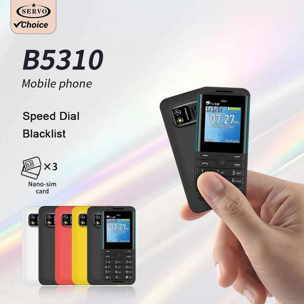 SERVO BM5310 3 SIM Card 3 Standby Mini Mobile Phone Auto Call Recorder Bluetooth Dial Speed Dial Magic Voice 1.3" Small Phone