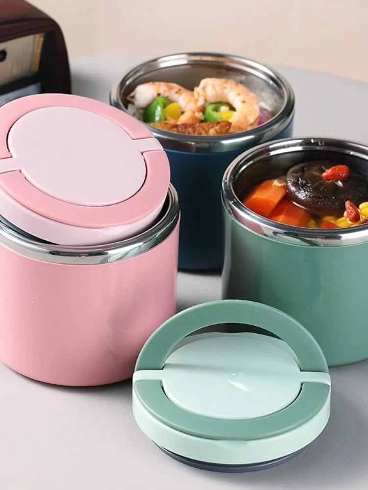 630/1000ml Food Thermal Jar Insulated Soup Cup Thermos Containers Stainless Steel Lunch Box Thermo Keep Hot for School Children - AMULET RING STORE