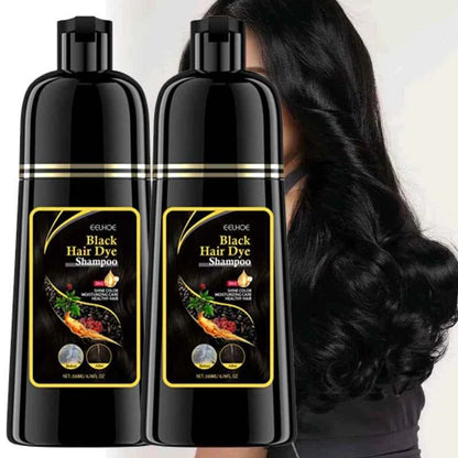 2pcs Black Hair Colouring Shampoo Natural Herbal Essence 3 in 1 Colouring Shampoo Clean Dandruff Removing for Covering White