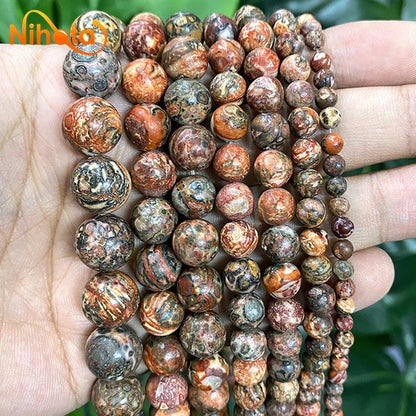 Natural Stone Beads Round Agates Turquoises Amazonite Quartz Lava Tiger Eye Beads