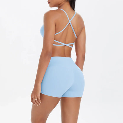 2PCS Yoga Set Nude Feeling Workout Sets Women Tracksuit Gym Push Up Fitness Running Workout Sportwear Sport Bra Leggings Suit