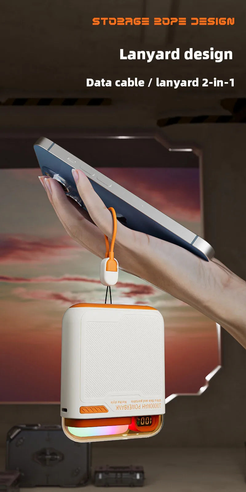 10000mAh Wireless Power Bank with Stand USB C Cable PD20W Fast Charging Magnetic External Spare Battery for IPhone Samsung Xiaom - AMULET RING STORE