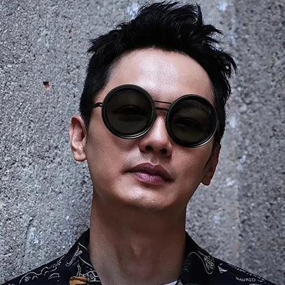 Adjustable 1-9 Sunglasses with ND Filter Lenses Fishing Rounded Polarized Glasses Polarized Sunglasses for Men Driving Fishing